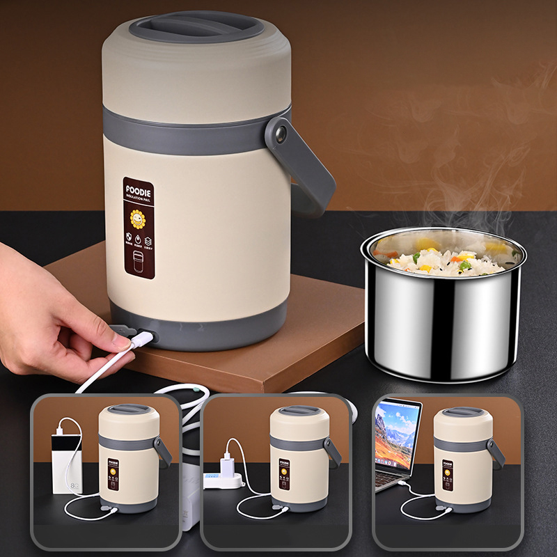 Baby Food Warmer - USB Electric Heated Lunch Boxes Stainless