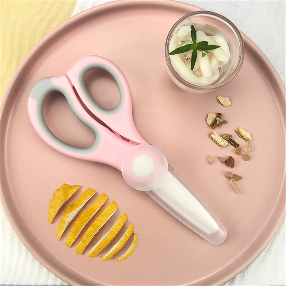 Portable Ceramic Scissors Baby - Baby Food Scissors ulasan dan harga