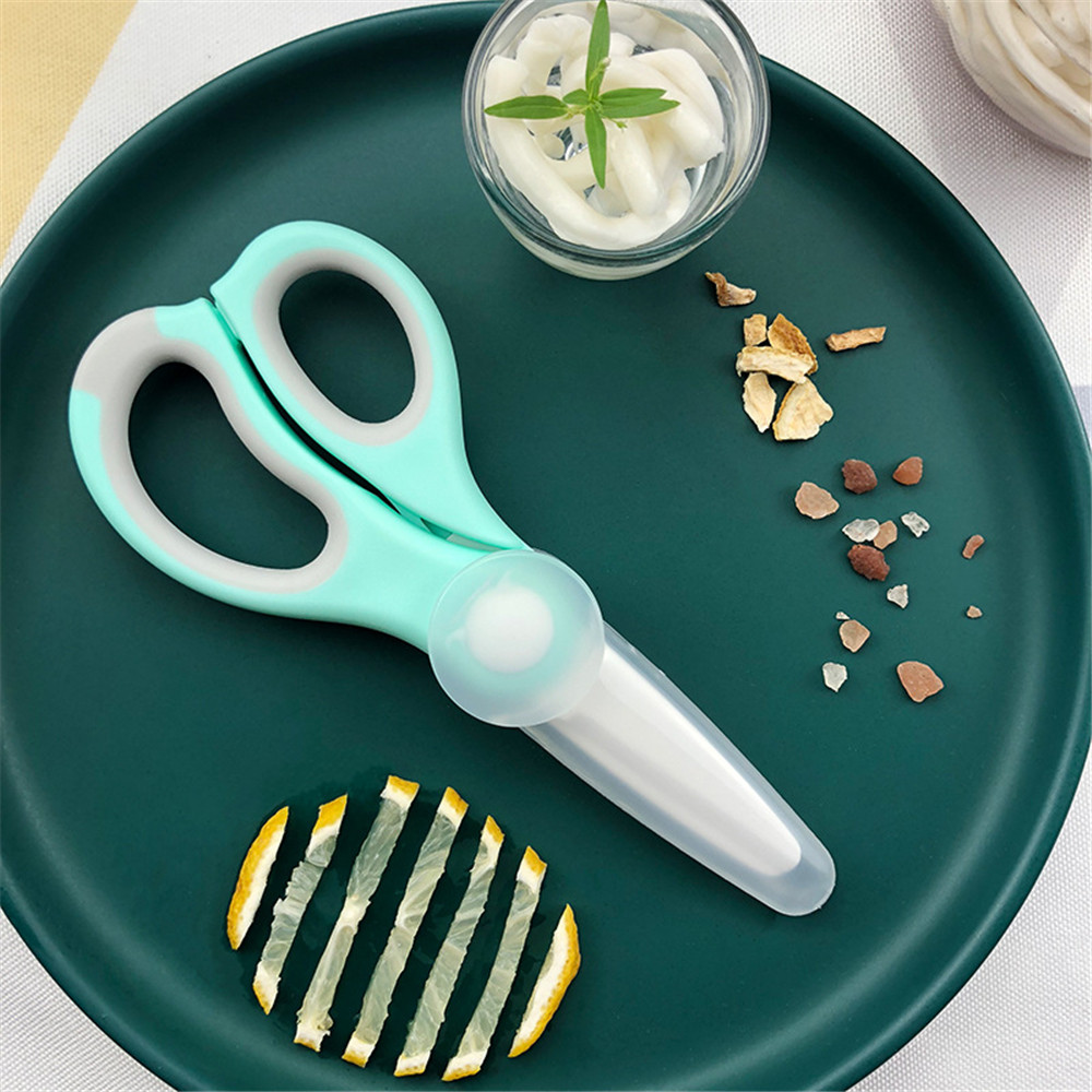 Portable Ceramic Scissors Baby - Baby Food Scissors ulasan dan harga