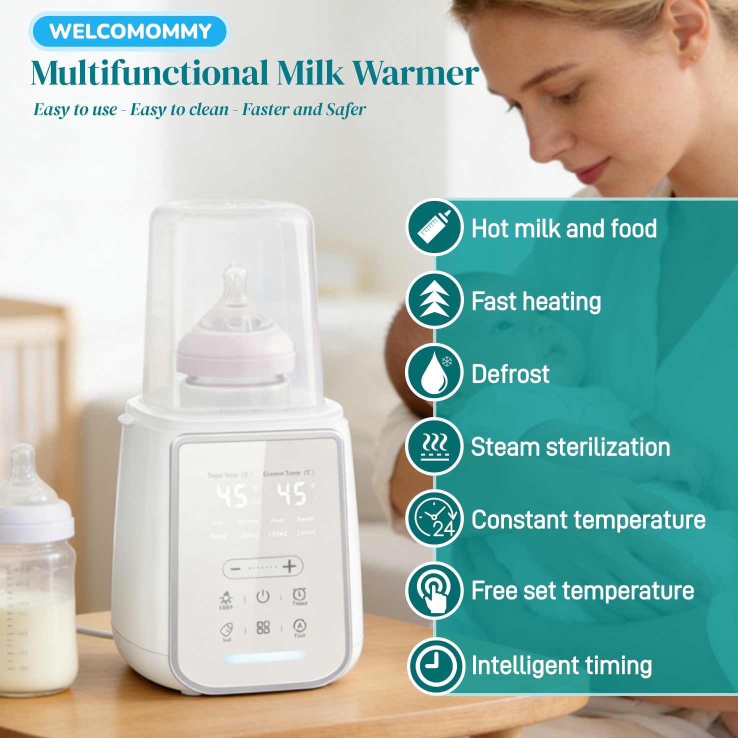 8In1 Baby Bottle Breast Milk W - Baby Food Warmer ulasan dan harga