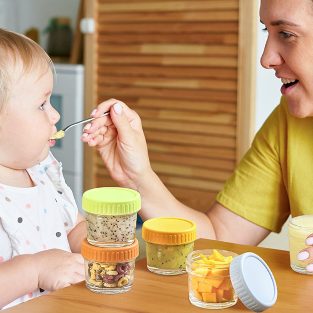 6pcs Multipurpose Glass Baby F - Baby Food Jars With Lids ulasan dan harga