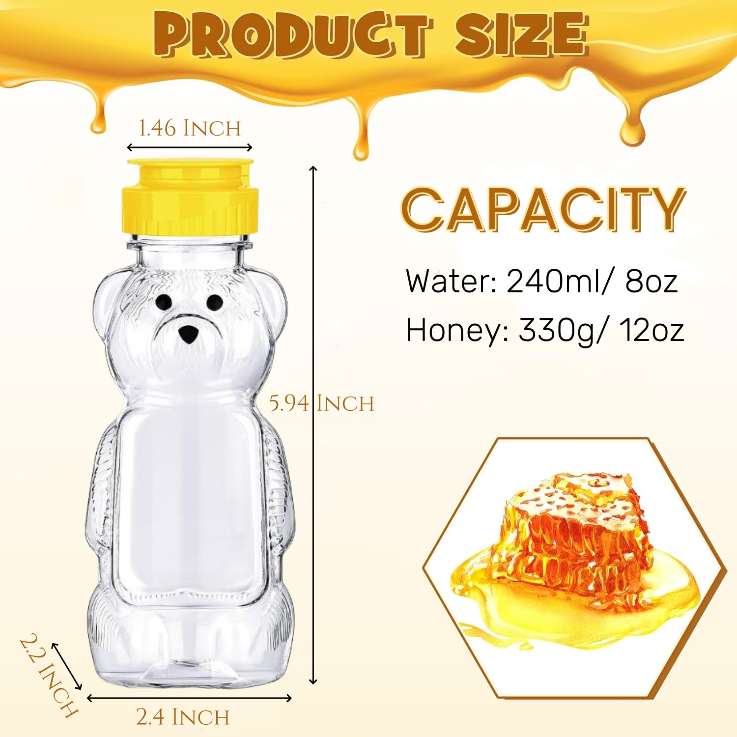 12-36pcs Plastic Bear Honey Ja - Baby Food Jars With Lids ulasan dan harga