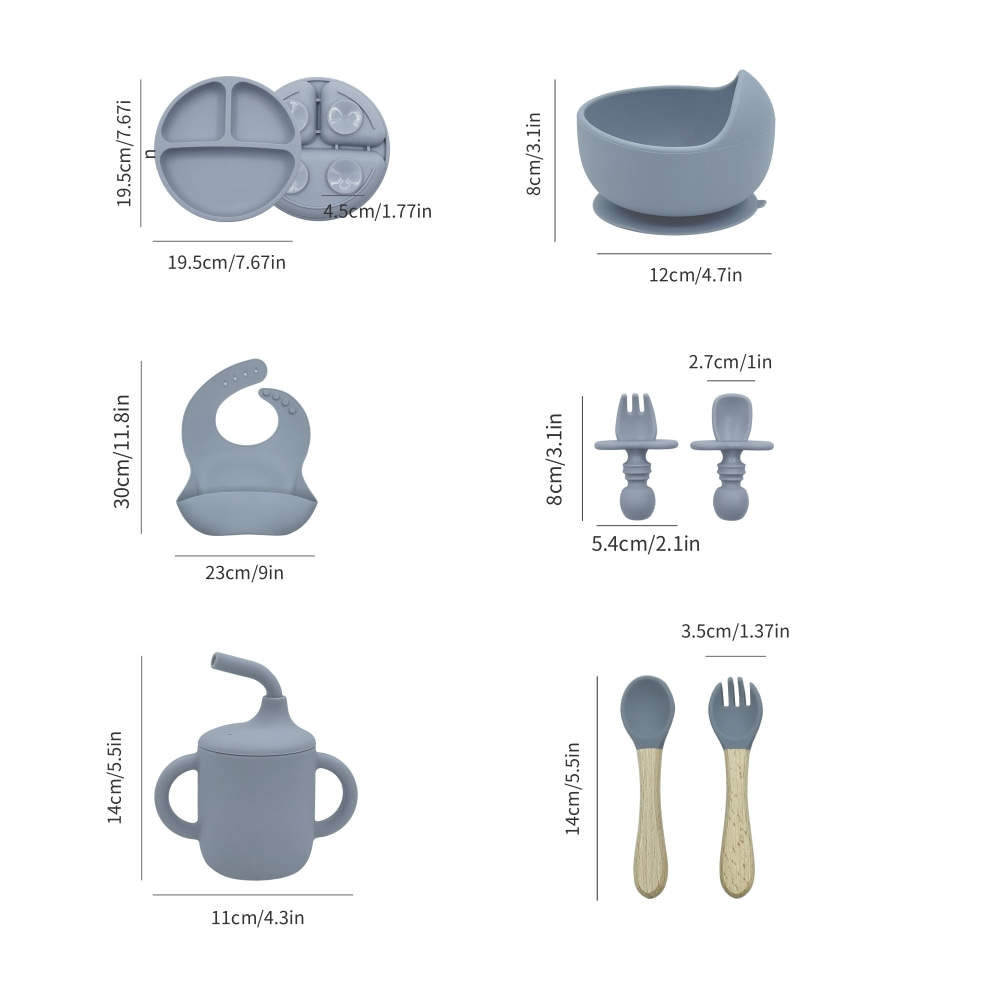 5pcs Silicone Baby Feeding Set - Baby Food Menu ulasan dan harga